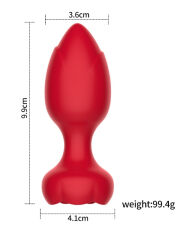 Telefon Kontrollü Full Covered Rubber Rose Anal Plug – Kırmızı, Akıllı Kontrol