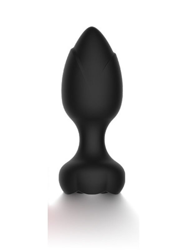 Full Covered Rubber Rose Anal Plug – Siyah | Akıllı Telefon Kontrollü & Suya Dayanıklı | 724Haz