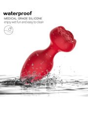 Full Covered Rubber Rose Anal Plug – Siyah | Akıllı Telefon Kontrollü & Suya Dayanıklı | 724Haz