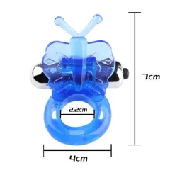 Butterfly Jelly Penis Halkası – Titreşimli & Kelebek Formlu | 724Haz