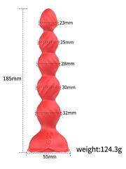 Haley Rose Pulled Beads Anal Plug – Kırmızı | Telefon Kontrollü ve Su Geçirmez | 724Haz