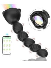 Haley Rose Pulled Beads Anal Plug (Siyah) | Telefon Kontrollü & Boncuklu Tasarım | 724Haz