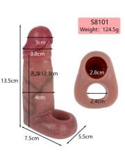 Censan Dolgulu Testis Geçmeli Penis Kılıfı Model no: S8101