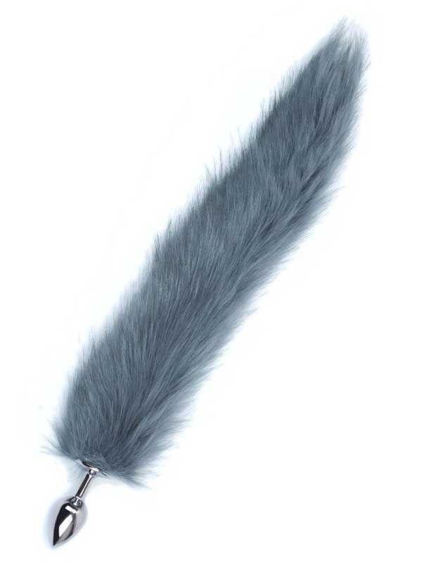 724Haz RearPlugs Gri Kuyruklu Anal Tıkaç | Silikon, Dekoratif ve Oyun Amaçlı