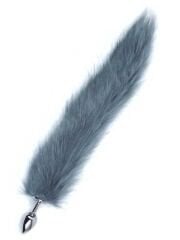 724Haz RearPlugs Gri Kuyruklu Anal Tıkaç | Silikon, Dekoratif ve Oyun Amaçlı