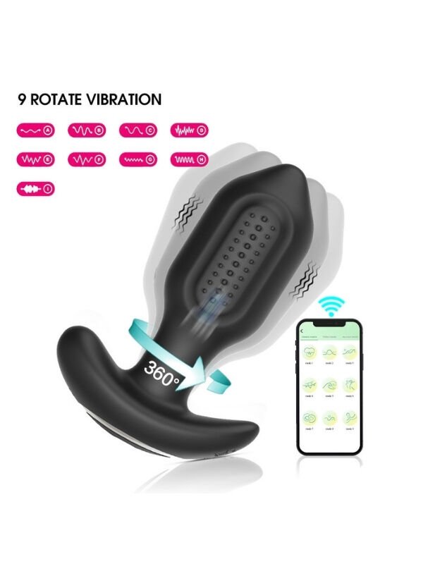 Sledgehammer Swing – Telefon Kontrollü Siyah Anal Plug | App İle Titreşim Kontrolü | 724Haz