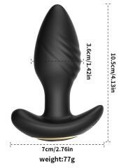 Big Boat Anchor Swing – Telefon Kontrollü Siyah Anal Plug | App Destekli & Su Geçirmez | 724Haz