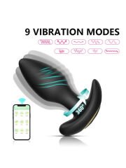 Big Boat Anchor Swing – Telefon Kontrollü Siyah Anal Plug | App Destekli & Su Geçirmez | 724Haz