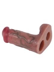 Censan Dolgulu Testis Geçmeli Ucu Açık Penis Kılıfı Model no: S8102