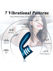 FoxShow Wellwanted Titreşimli Penis Halkası | USB Şarjlı & Klitoral Stimülatörlü | 724Haz