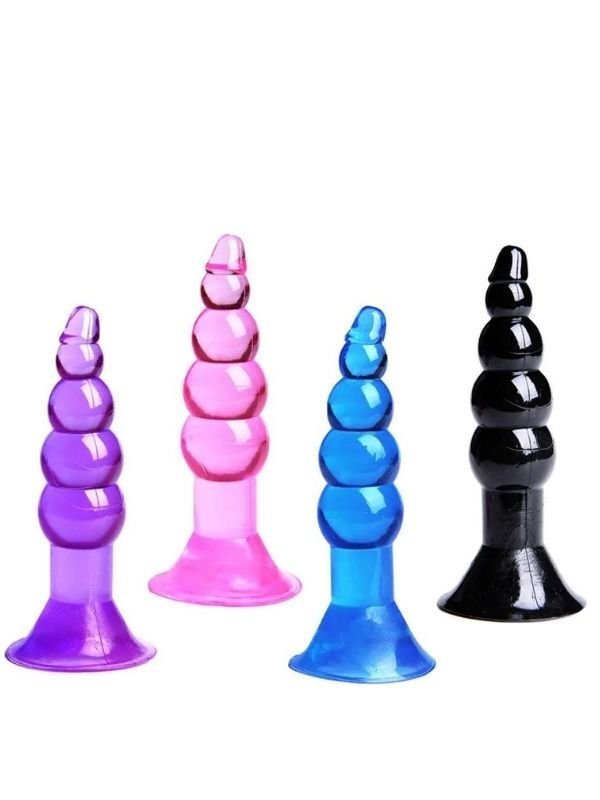 Censan Boğumlu Anal Plug Karışık Renklerde 11 cm