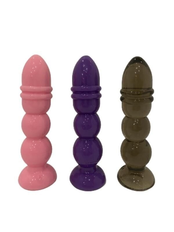 Anal Tıkaç - Karışık Renk, Büyük Boy Esnek Silikon (33x135mm)