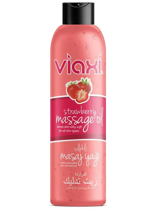 Viaxi Çilekli Masaj Yağı – Aromalı Kayganlaştırıcı Masaj Yağı