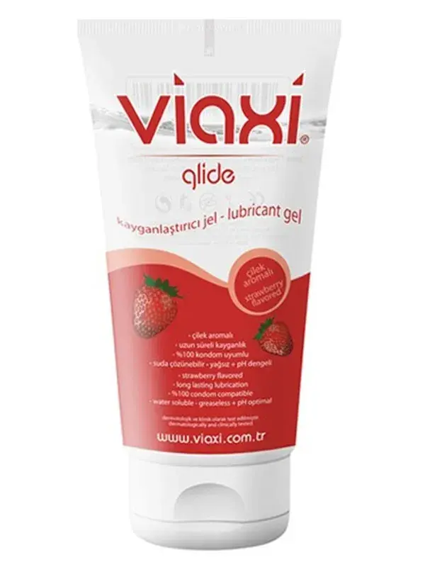 Viaxi Çilekli Kayganlaştırıcı Jel 100 ml – Aromalı Su Bazlı Lubrikan