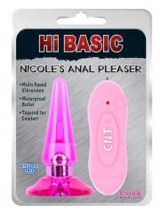 Hi Basic Titreşimli Anal Tıkaç - Pembe
