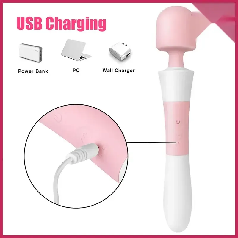 Magic Çift Taraflı Wand Vibratör – 10 Mod & Çift Uyarım | 724Haz