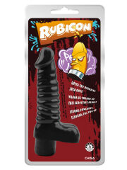 Rubicon Gerçekçi Zenci Vibratör | 19 cm, Ten Renkli, Esnek ve Vantuzlu