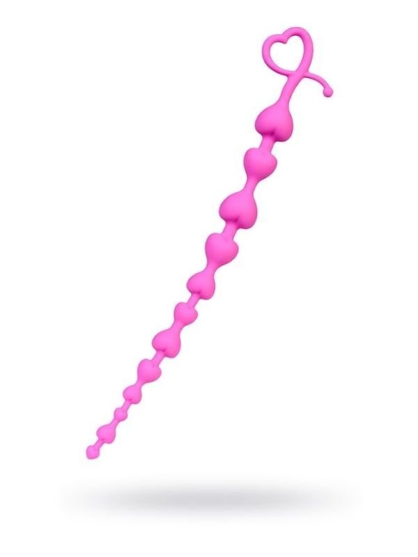 724Haz Long Sweety Anal Zinciri | Silikon | Pembe | 34 cm x 2.7 cm | Esnek Anal Boncuk Zinciri