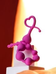 724Haz Long Sweety Anal Zinciri | Silikon | Pembe | 34 cm x 2.7 cm | Esnek Anal Boncuk Zinciri