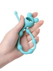 Froggy Anal Zinciri – Turkuaz, 27.4 cm Medikal Silikon