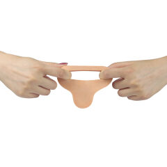 Pleasure-X Tender Double Penis Sleeve | Titreşimli & Uzatıcı | 724Haz