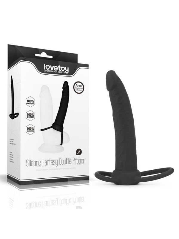 Silicone Fantasy Double Prober | Çift Penetrasyon & Penis Halkası | 724Haz