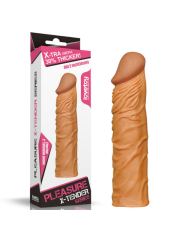 Pleasure x Tender Penis Sleeve – Kahverengi, Dolgunlaştırıcı Kılıf
