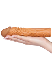 Pleasure x Tender Penis Sleeve – Kahverengi, Dolgunlaştırıcı Kılıf