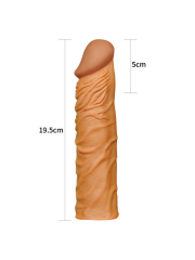 Pleasure x Tender Penis Sleeve – Kahverengi, Dolgunlaştırıcı Kılıf