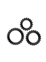 Titan 3’lü Siyah Esnek Penis Halkası Seti – Güçlü & Konforlu Tasarım