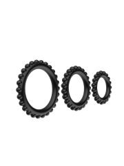 Titan 3’lü Siyah Esnek Penis Halkası Seti – Güçlü & Konforlu Tasarım