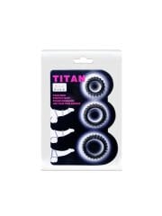 Titan 3’lü Siyah Esnek Penis Halkası Seti – Güçlü & Konforlu Tasarım