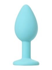 Censan Kristal Taşlı Anal Plug – 7 cm | Parlak Beyaz Kristalli, Metal Anal Tak