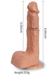 Hill İleri Geri Hareketli Şarjlı Titreşimli Gerçekçi Dildo 21 cm