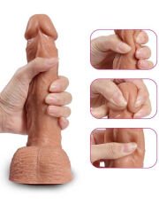 Hill İleri Geri Hareketli Şarjlı Titreşimli Gerçekçi Dildo 21 cm