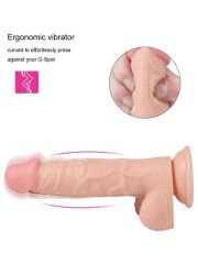 Hans Gerçekçi Vanztuzlu Realistik Şarjlı Uzaktan Kumandalı Dildo 21 cm | Döner, Vakum Taban & Unisex Kullanım