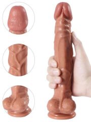 Jihad Knight Uzaktan Kumandalı Şarjlı Realistik Dildo 25,5 cm | Döner Başlı, Vakum Tabanlı, Unisex