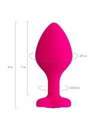 CENSAN Diamond Heart Anal Plug – Pembe, 8cm, Medikal Silikon