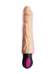Isıtmalı Realistik Vibratör - 25 cm TPE Ten Rengi Gerçekçi Dildo