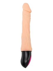 Isıtmalı Realistik Vibratör - 25 cm TPE Ten Rengi Gerçekçi Dildo