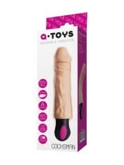 Cocksman Realistik Vibratör | 26.5 cm, TPE Ten Dokulu, Vantuzlu ve Esnek Dildo