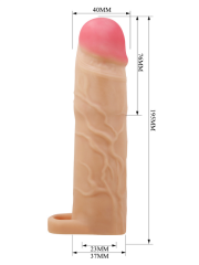 Gerd Gerçek Hissiyatlı Uzatıcı Penis Kılıfı | 5 cm Uzatmalı & %35 Kabarık Doku | 724Haz