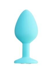 Brilliant Anal Plug Mavi - 8 cm Silikon Anal Fiş (S Boyut)