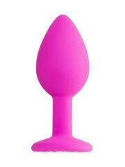 Brilliant Anal Plug Pembe | 8 cm 50 g | Kristal Taş Detaylı Metal Anal Plug