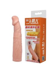 Süper Esnek Gerçekçi Titreşimli Penis Kılıfı | Uniwersal Uyumlu & Titreşimli Tasarım | 724Haz