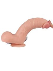 SheQu Gerçekçi Titreşimli Vantuzlu Dildo 21 cm – Vibrasyonlu Silikon Penis Oyuncağı