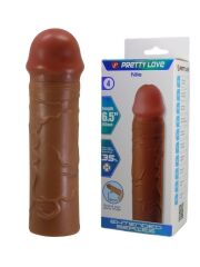 Nile Gerçek Hissiyatlı Uzatıcı Penis Kılıf – TPE, Kahverengi & Dolgun Destek