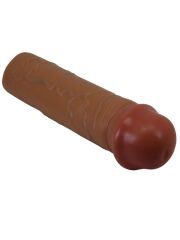 Nile Gerçek Hissiyatlı Uzatıcı Penis Kılıf – TPE, Kahverengi & Dolgun Destek