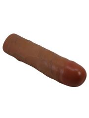 Kylian Gerçek Hissiyatlı Uzatıcı Penis Kılıf – TPE, Kahverengi Doku