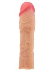 Stevenson Gerçekçi Dokulu Uzatıcı Penis Kılıfı | Premium Silikon & Testis Destekli | 724Haz